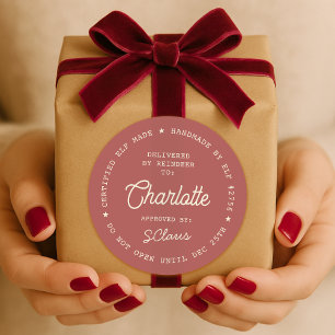 Santa Delivery Sticker   Christmas Elf Label Seal