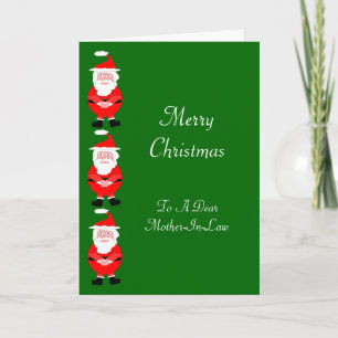 Santa Design Mother-In-Law Christmas Card