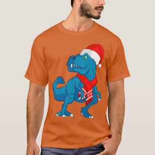 Santa Dinosaur T rex Christmas Gifts Boys Men Xmas T-Shirt
