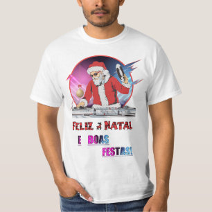 Santa DJ white shirt