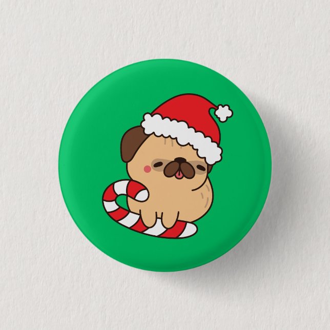 Santa Dog 3 Cm Round Badge (Front)