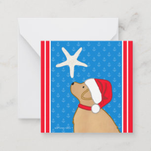 Santa Dog Christmas Stars by the Sea 2026 Gift Set Card