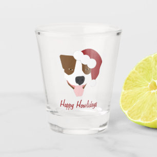 Santa Dog - Customizable Shot Glass