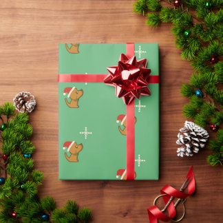 Santa Dog Wrapping Paper