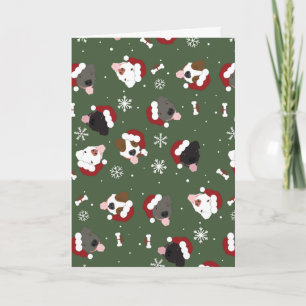 Santa Dogs on Green Card