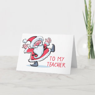SANTA DOING HAPPY DANCE SEEIN "YOU" AT CHRISTMAS H HOLIDAY CARD