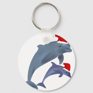 santa dolphins key ring