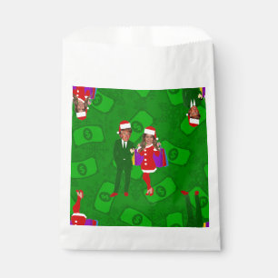 santa donald melania trump christmas money favour bags