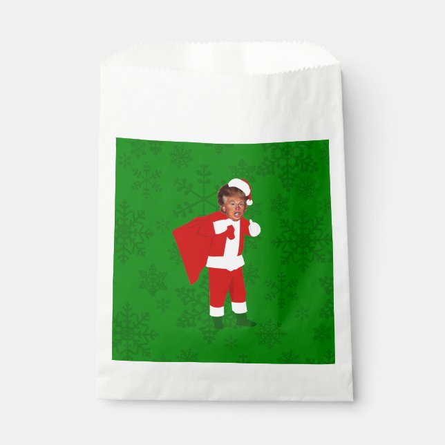 santa donald trump ugly christmas favour bags (Front)