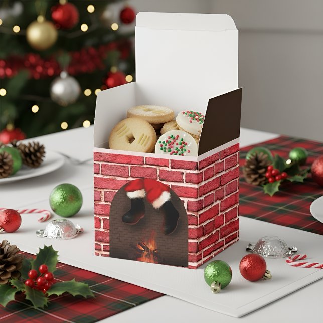 Santa down the chimney  favour box (Creator Uploaded)
