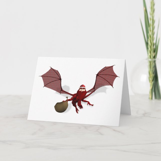 Santa Dragon Holiday Card (Front)
