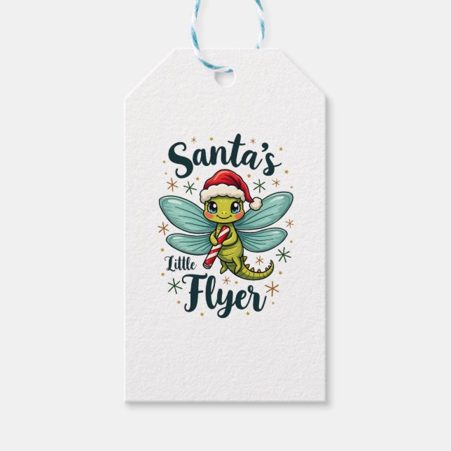 Santa Dragonfly Gift Tags (Front)