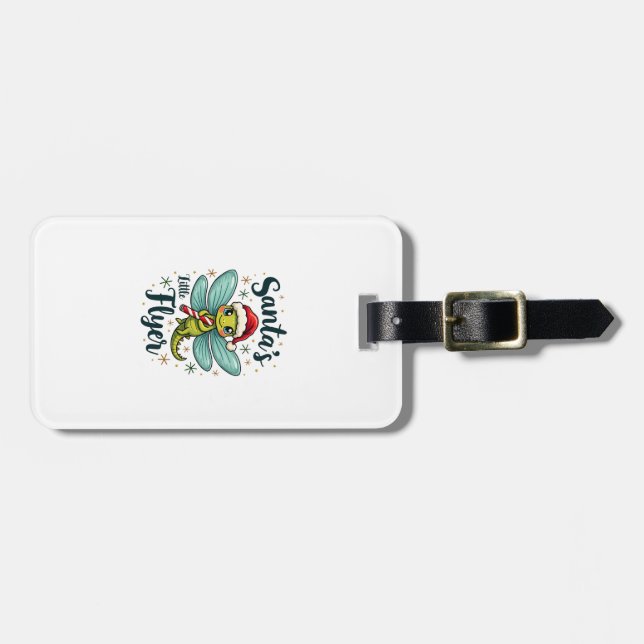 Santa Dragonfly Luggage Tag (Front Horizontal)