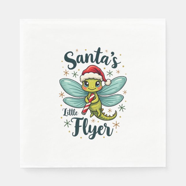 Santa Dragonfly Napkin (Front)