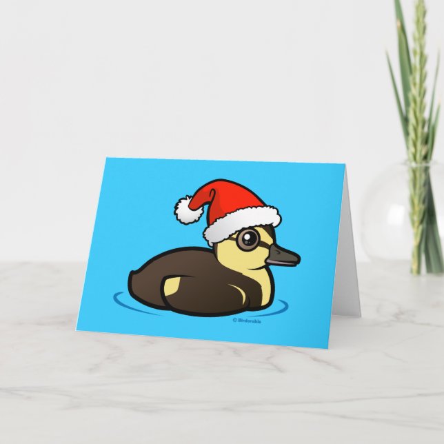 Santa Duckling Holiday Card (Front)