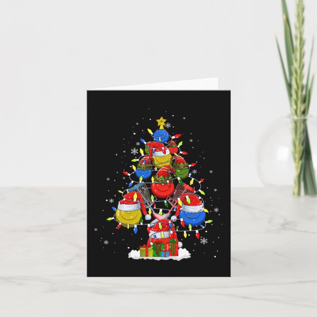 Santa Elf Disc Golf Ball Tools Xmas Tree Men Playe Card (Front)