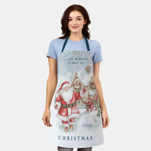 Santa Elf's Snow Christmas Apron