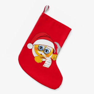 Santa Emoji Christmas Stocking