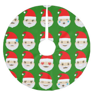 santa emoji emoticons tree skirt