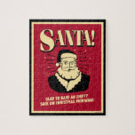 Santa: Empty Sack On Christmas Morning Jigsaw Puzzle<br><div class="desc">Welcome to RetroSpoofs. It's the ultimate collection of classic,  retro-style t-shirts that pokes fun at beer,  men,  women,  poker,  jobs and all the other bad things that make us feel so good!</div>