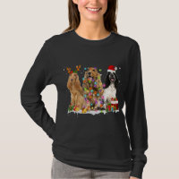 Santa English Cocker Spaniel Dog Reindeer Christma
