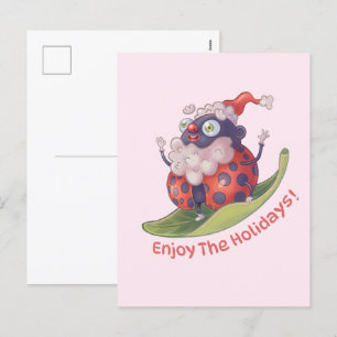 Santa Enjoy The Holidays  Holiday Postcard