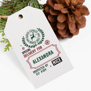 Santa Express Delivery For (Custom Name) Gift Tags