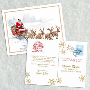 Santa Express Delivery Postcard for Kids