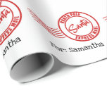 Santa express mail North Pole delivery Wrapping Paper<br><div class="desc">For more advanced customisation of this design,  simply select the "Customise It" button above!</div>