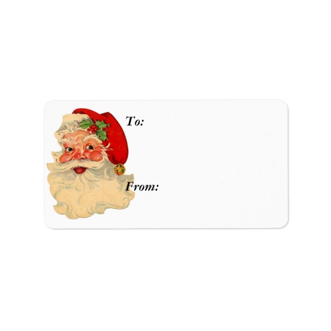 Santa Face Gift Label (Front)