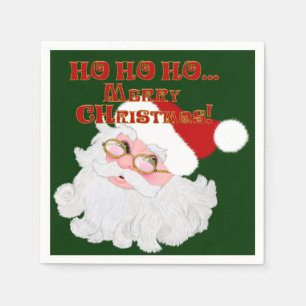Santa Face Green-PAPER PARTY NAPKINS