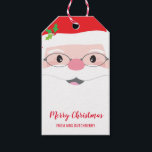 SANTA FACE hipster festive christmas modern gift Tags<br><div class="desc">by kat massard >>> kat@simplysweetPAPERIE.com <<< Stylish & festive, little christmas tags to wrap your gifts in style - with handy to: and from: section on the back. Share the joy! - - - - - - - - - - - - - - - - - - - -...</div>