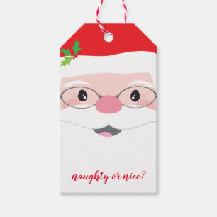 SANTA FACE hipster festive christmas modern gift Tags