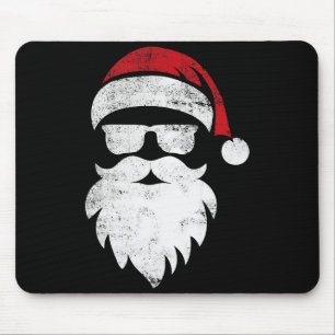 Santa Face Hipster Style Funny Christmas Pajamas  Mouse Pad