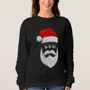 Santa Face Ho Ho Ho Cute  for Men Women Kids Xmas Sweatshirt