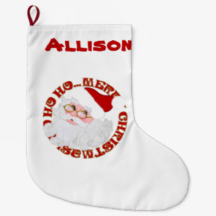 Santa Face-Personalised Christmas Stocking