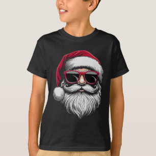 Santa Face Retro Sungles Christmas Shirts For Mens