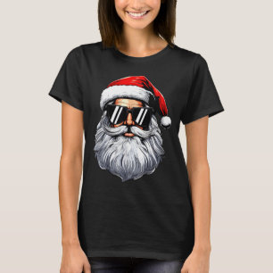 Santa Face Retro Sungles Christmas Shirts For Mens