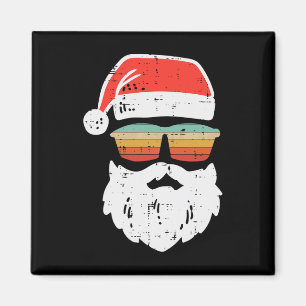 Santa Face Retro Sungles Christmas Xmas Men Women Magnet