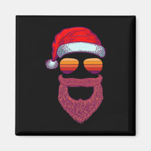 Santa Face Retro Sungles Christmas Xmas Men Women  Magnet