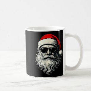 Santa Face Retro Sungles Funny Christmas Pajama Me Coffee Mug