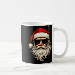 Santa Face Retro Sungles Funny Christmas Pajama Me Coffee Mug