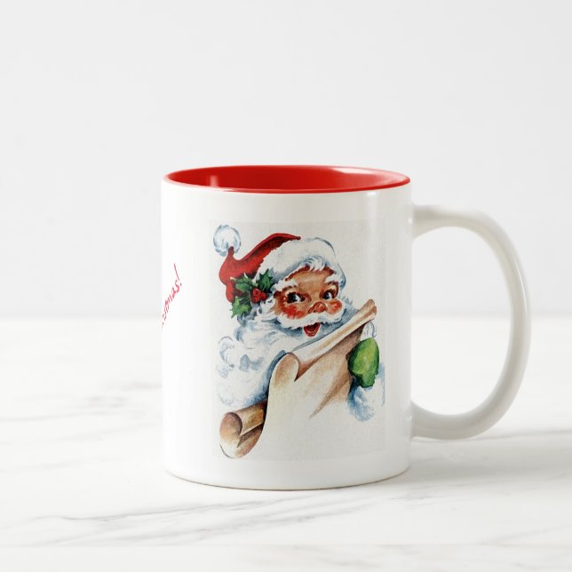 Santa Face Watercolor Mug (Right)
