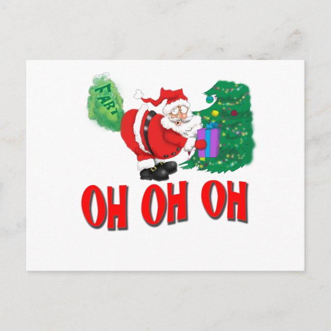 santa farted holiday postcard (Front)