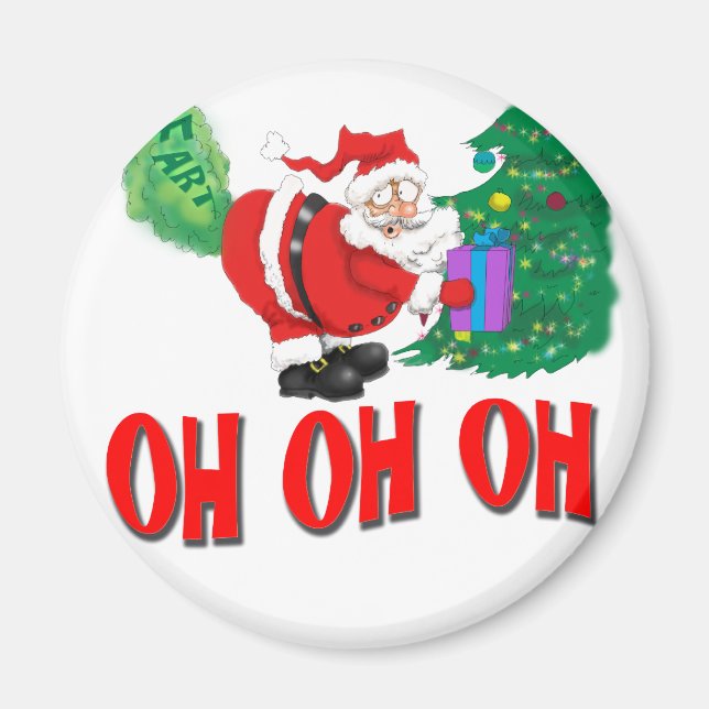santa farted magnet (Front)