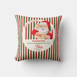 Santa Father Christmas Nice List Proud Member Cushion