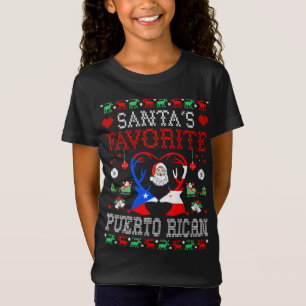 Santa Favourite Puerto Rican Christmas Gift Ugly S T-Shirt