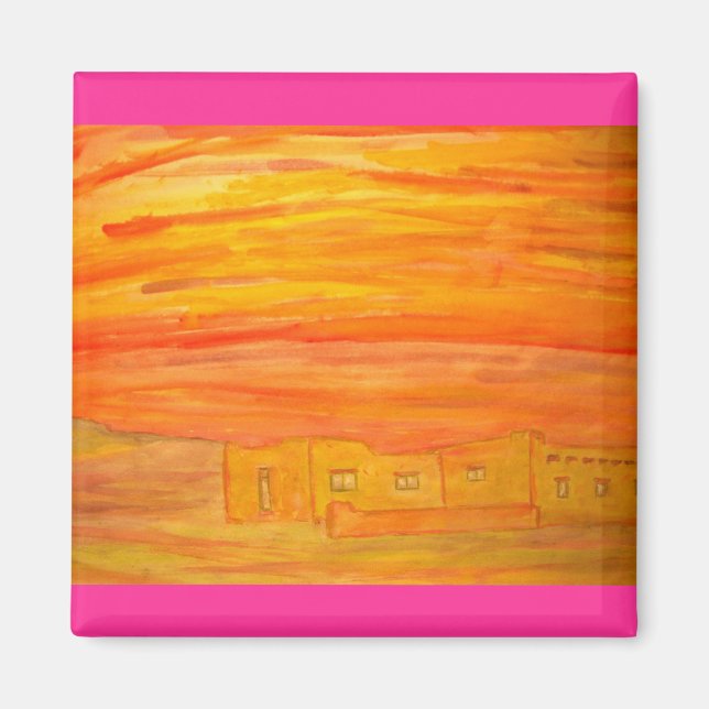 santa fe adobe sky magnet (Front)