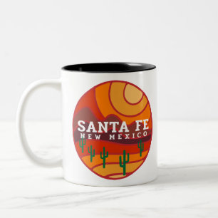 Santa Fe Desert To Mountains Two-Tone Coffee Mug