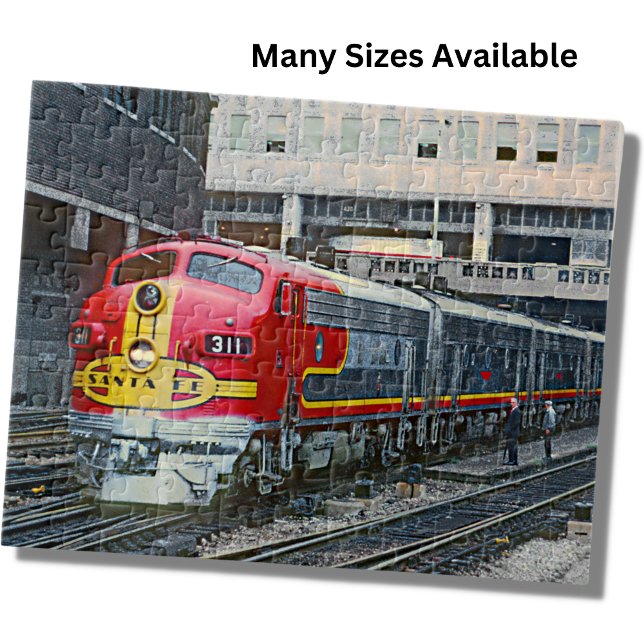 Santa Fe Diesel Locomotive Engine Train Railroad   Jigsaw Puzzle (Creator Uploaded)